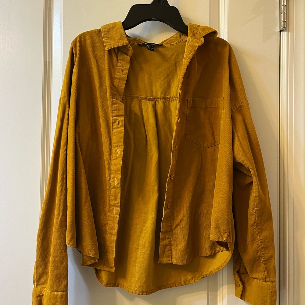 Forever 21 Yellow Corduroy Jacket